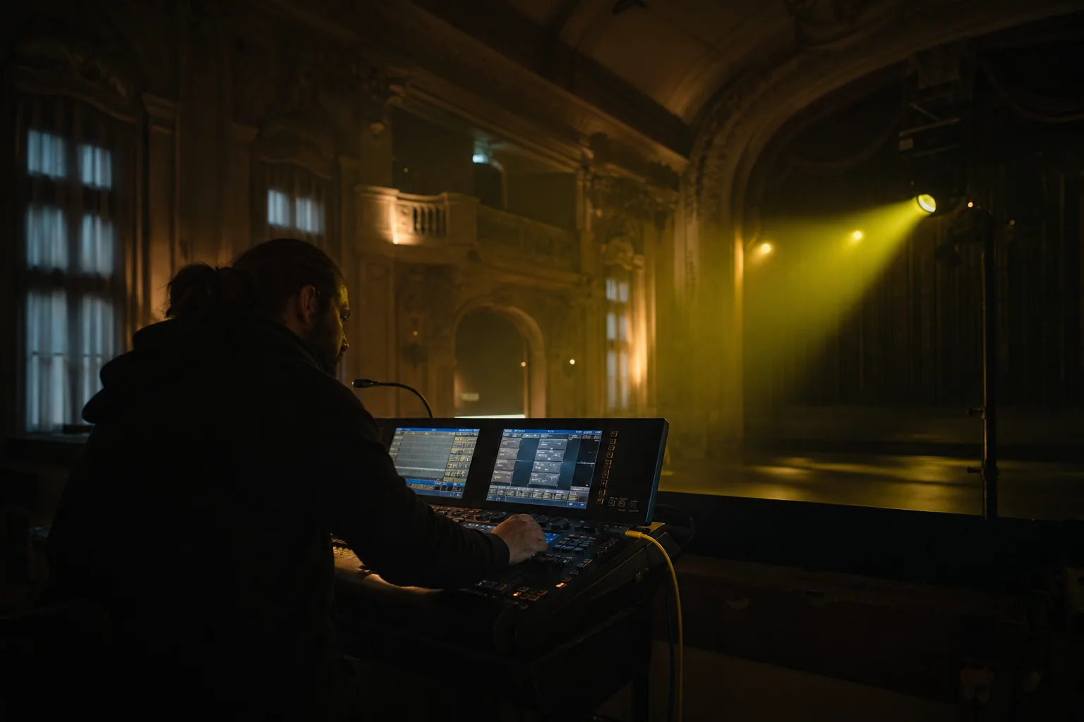Programare de lumini într-o sală istorică
